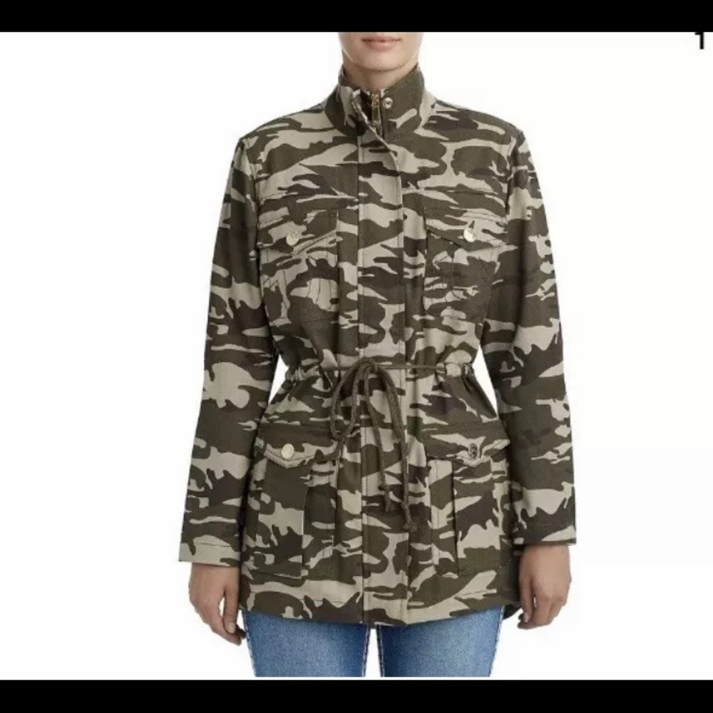 True Religion Camouflage Military Utility Jacket